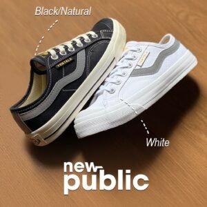 Sepatu Ventela New Public Low Black Natural ⁣ White