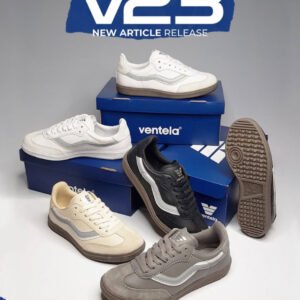 Ventela V23 Low sneakers abu putih sepatu sekolah casual unisex