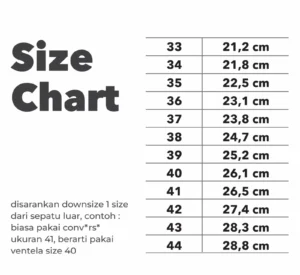 Ventela Size Chart