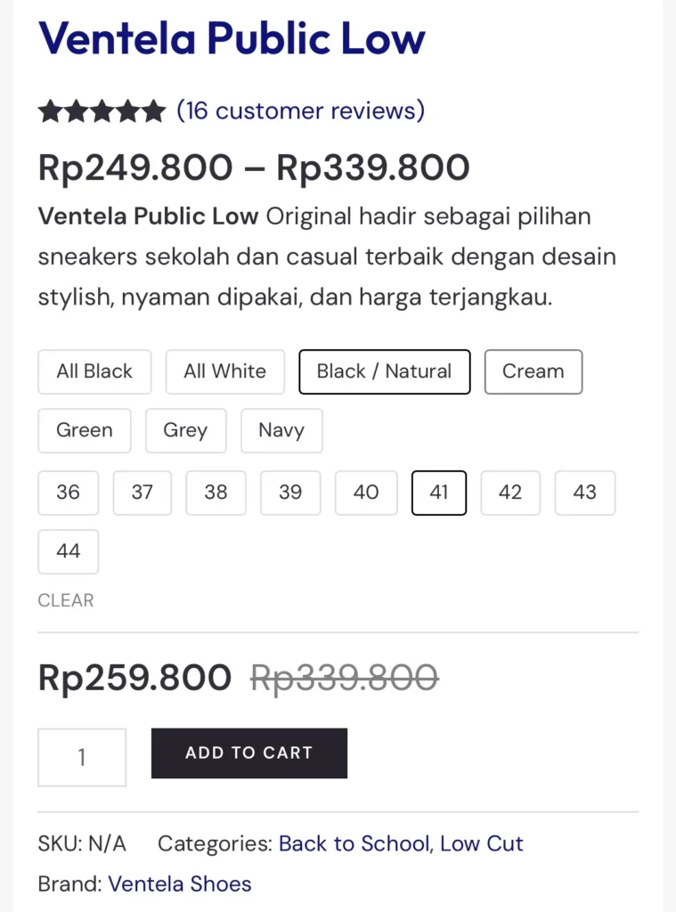 Ventela Public Harga